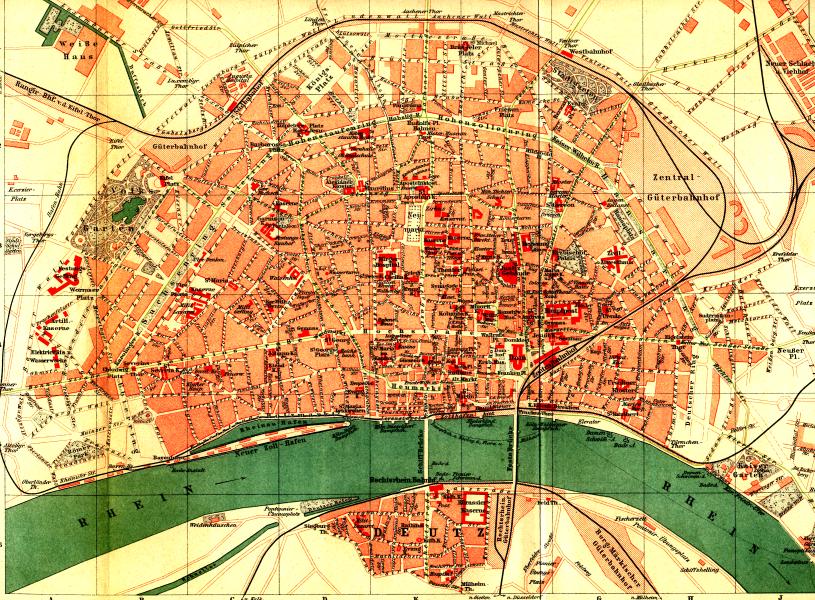 Stadtplan Kln 1891
